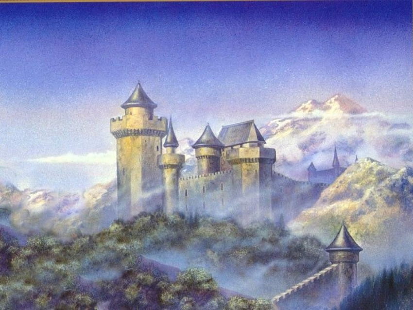 Schönes Schloss, Wolken, Himmel, Schloss HD-Hintergrundbild