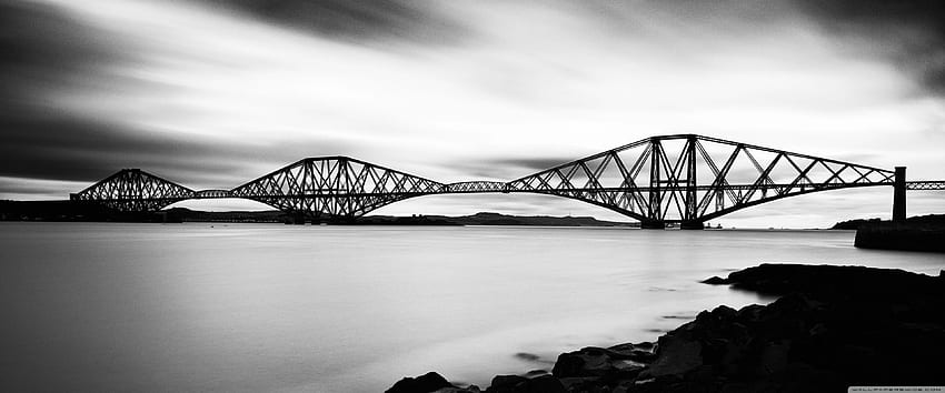 Bridge Black and White Ultra Background for U TV : & UltraWide & Laptop : Tablet : Smartphone, Black and White 3840X1600 HD wallpaper