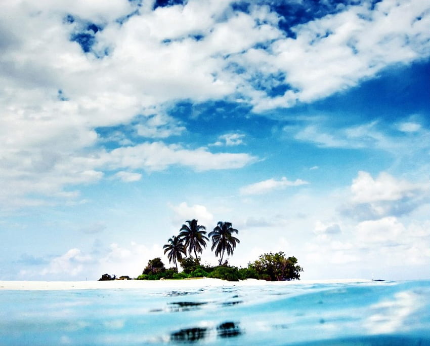 Tropikalna wyspa, wyspa, przyroda, ocean, tropikalny Tapeta HD