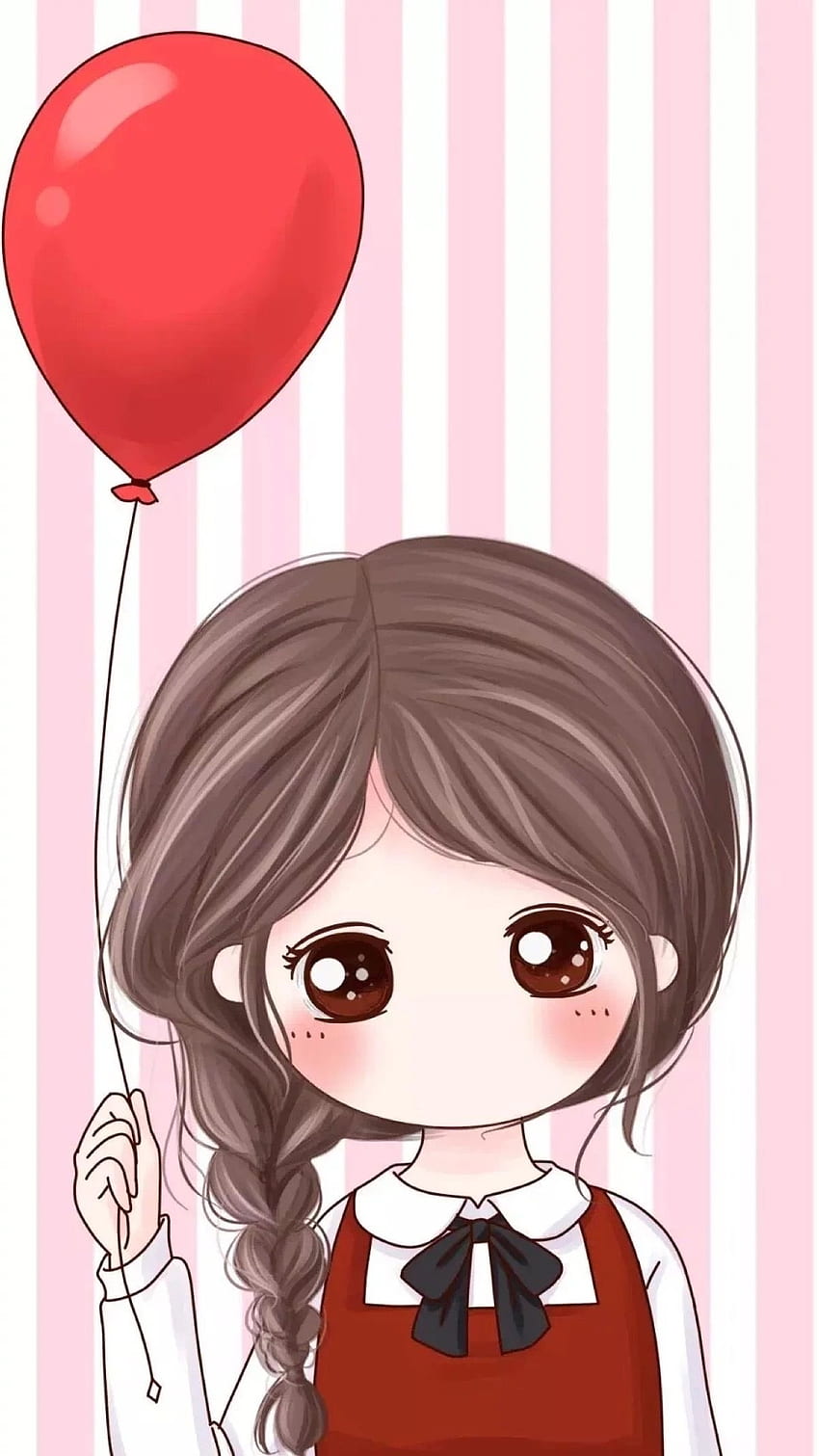Cute Cartoon Girl, Adorable, Cute HD phone wallpaper | Pxfuel