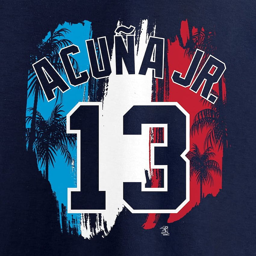 Ronald Acuna Jr. Atlanta Braves Majestic Big & Tall 2019 Spring, Ronald Acuña Jr. HD тапет за телефон