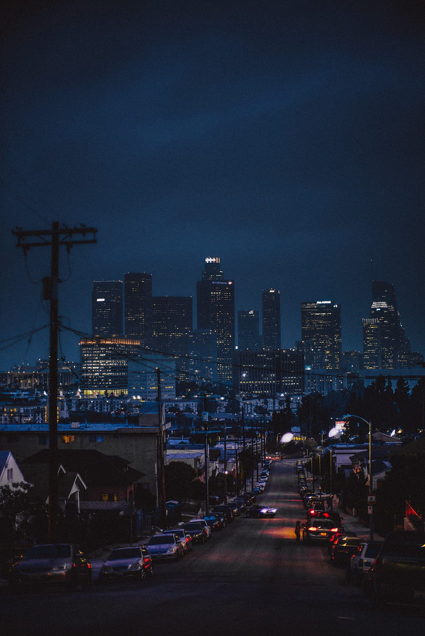 Niedoceniane miejsca warte zrobienia zdjęć na Instagramie w Los Angeles. Los Angeles nocą, grafika Los Angeles w Kalifornii, podróże po Los Angeles, fajne estetyczne miejsca Tapeta na telefon HD