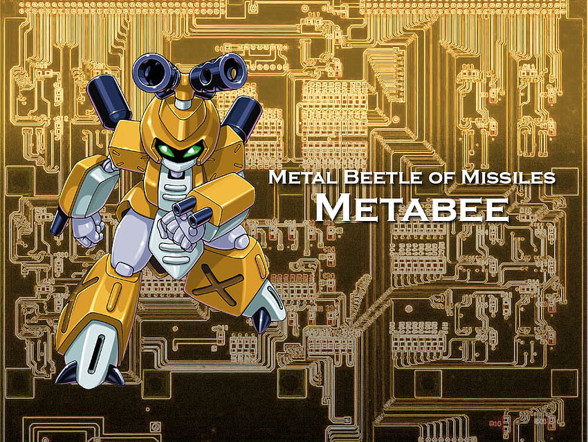 Metabee, missiles, metal, medabots, beetle HD wallpaper