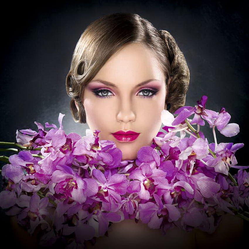 orchidea, floreale, viola, bellezza Sfondo HD