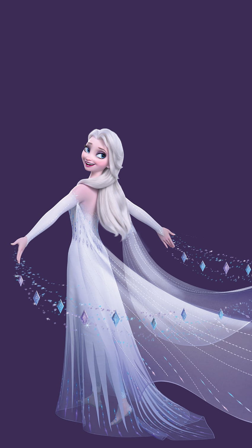 nuevo Frozen 2 con Elsa, Pink Elsa Frozen fondo de pantalla del teléfono