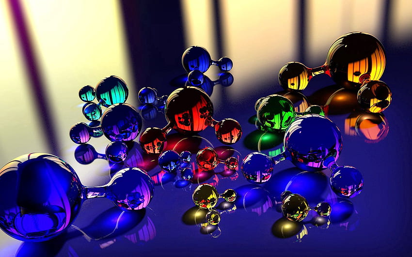 Reflection, Molecule, 3D, Color, Glass, Balls, Massager HD wallpaper |  Pxfuel
