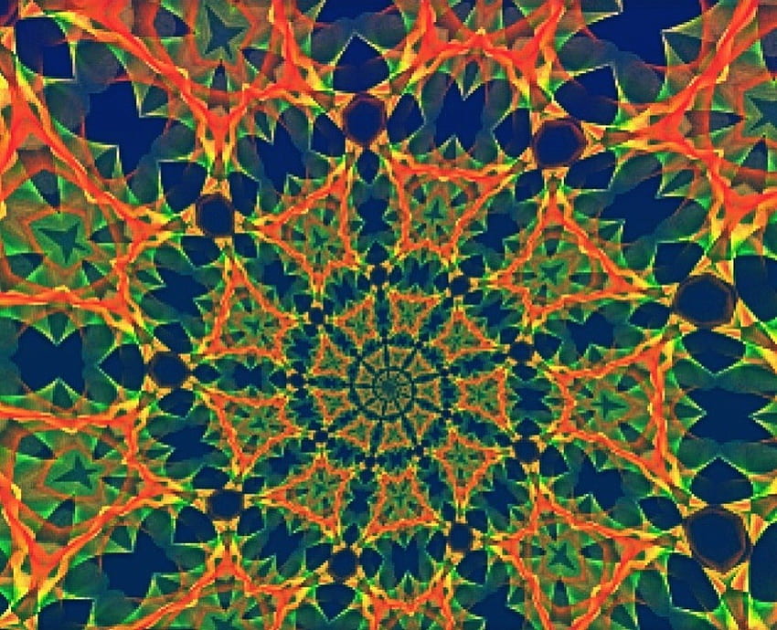 Warna, spiral fraktal, Abstrak, Warna, fraktal, spiral Wallpaper HD