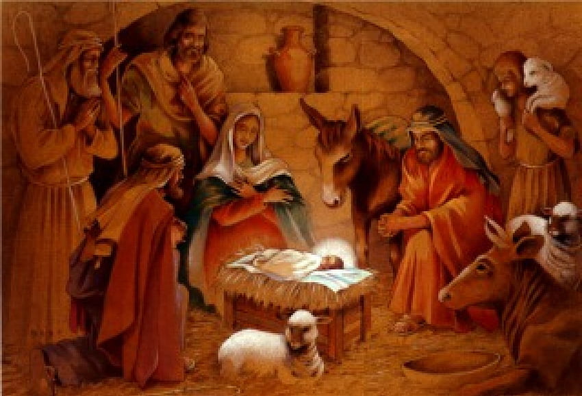 Nativity, baby, jesus, christ HD wallpaper