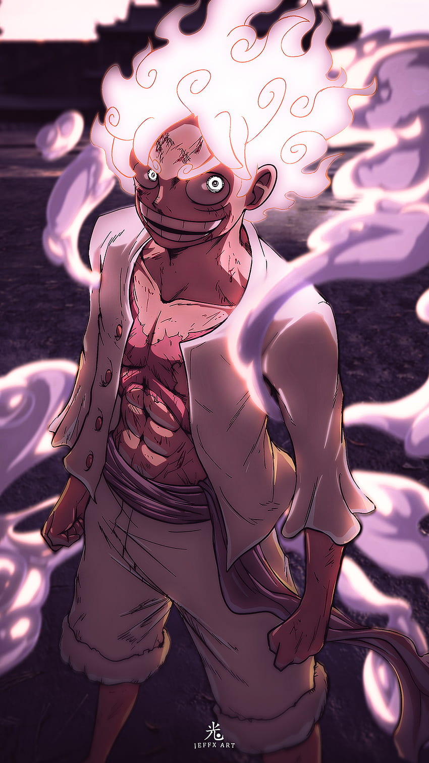 Ruffy Gear 5, Kunst, Gesetz, Zoro, Gear5, Onepiece, Wano, Anime, Kaido HD-Handy-Hintergrundbild