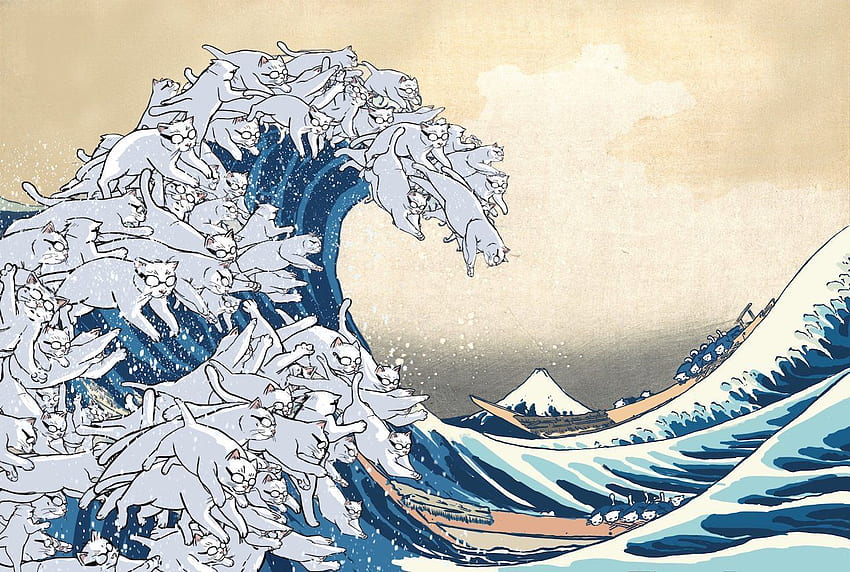 Illustrator Cleverly Reimagines the 'Great Wave Off Kanagawa' HD ...