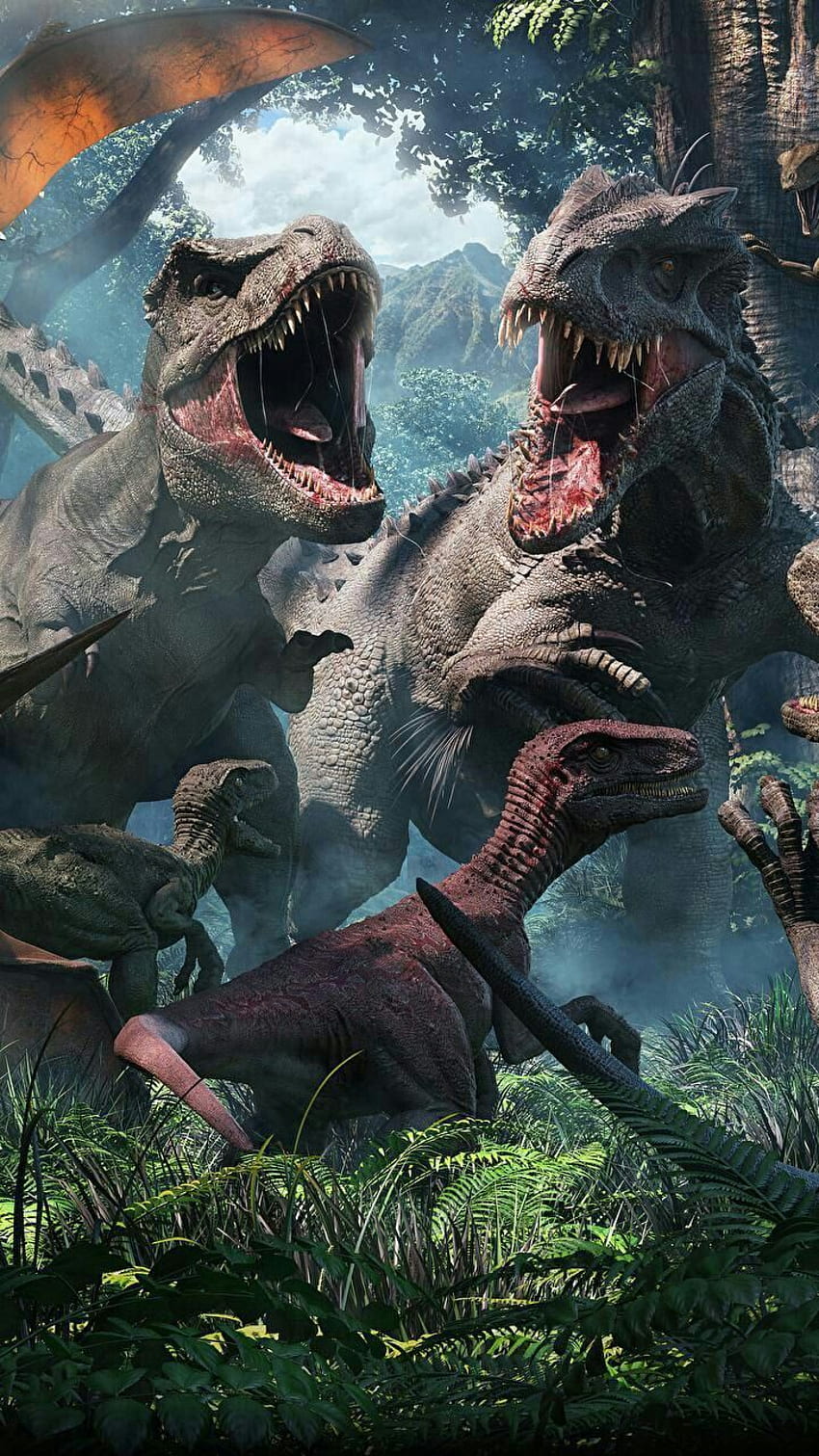 DUNIA JURASSIC pada tahun 2019. Dinosaurus dunia Jurassic, Dinosaurus wallpaper ponsel HD