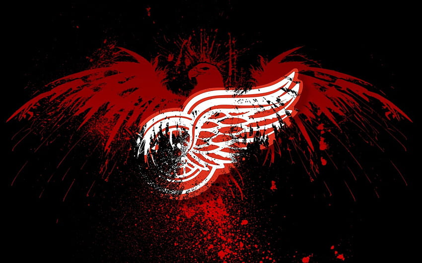 Red Wings Logo, Bird Logo HD wallpaper