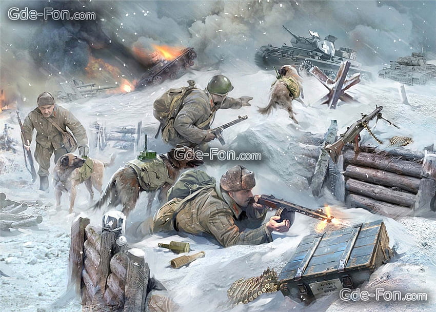 Wojska radzieckie zbliżają się do lotniska Gumrak, 23 stycznia 1943 r., Stalingrad | Sztuka wojenna II wojny światowej | Pinterest | Wojsko Tapeta HD