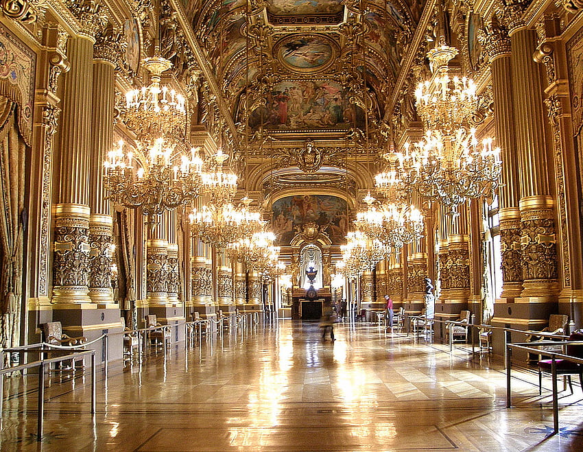 Ballroom in Palais Garnier Opera house, Paris. Another one, Paris Opera House HD wallpaper