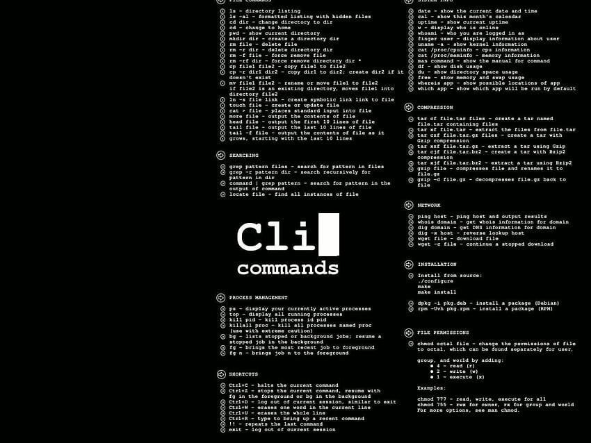 Comandos CLI Texto, Linux, Líneas de Comandos, Unix • Para Usted Para y Móvil, Comando Linux fondo de pantalla