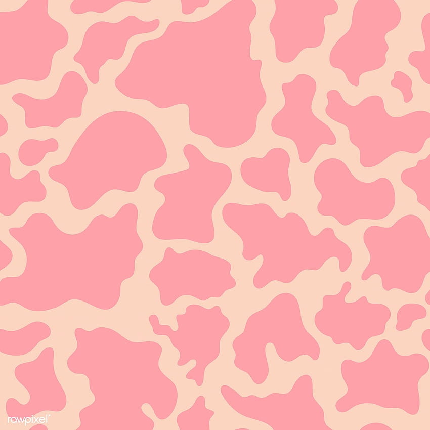Vektor pola kulit sapi mulus. pada tahun 2020. Cetak sapi, Cetak hewan, Dinding kolase seni, Cetak Sapi Merah Muda wallpaper ponsel HD
