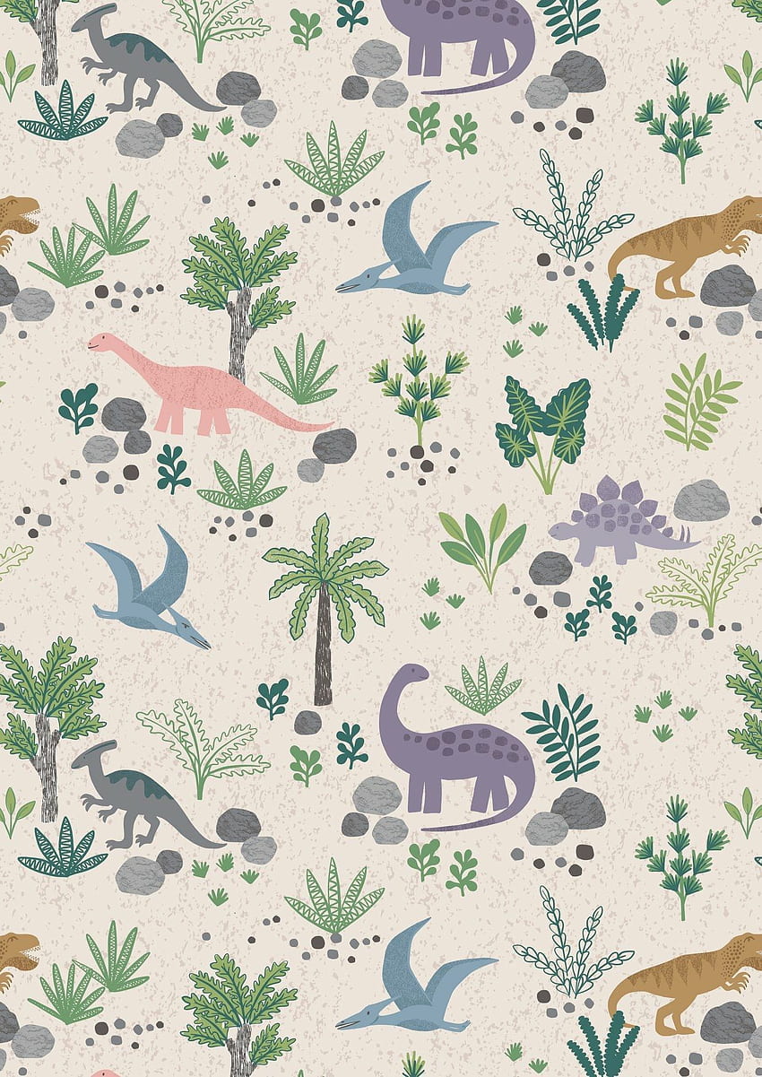Alja Horvat on Patterns. Dinosaur , Dinosaur, Cute Dinosaur Pattern HD phone wallpaper