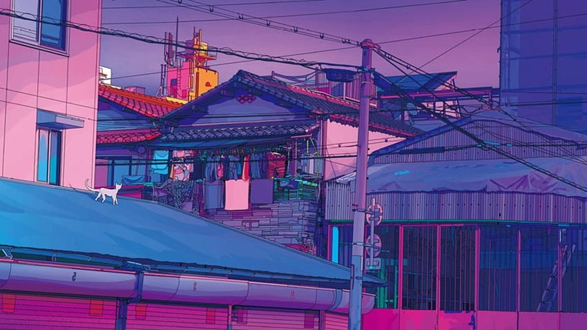 Anime, estética e batidas Lo Fi: uma harmonia gelada, Lofi japonês papel de parede HD