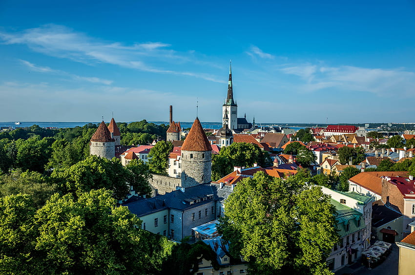 Villes, Architecture, Ville, Vieux, Tour, Antique, Estonie, Tallinn Fond d'écran HD