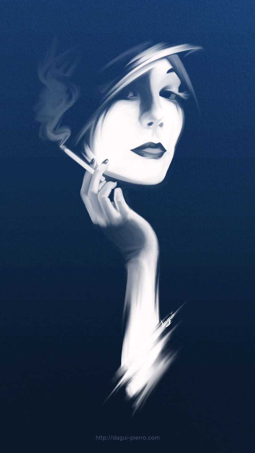 Dagui Pierro • Smoking Hot Woman, Mujeres fuman fondo de pantalla del teléfono