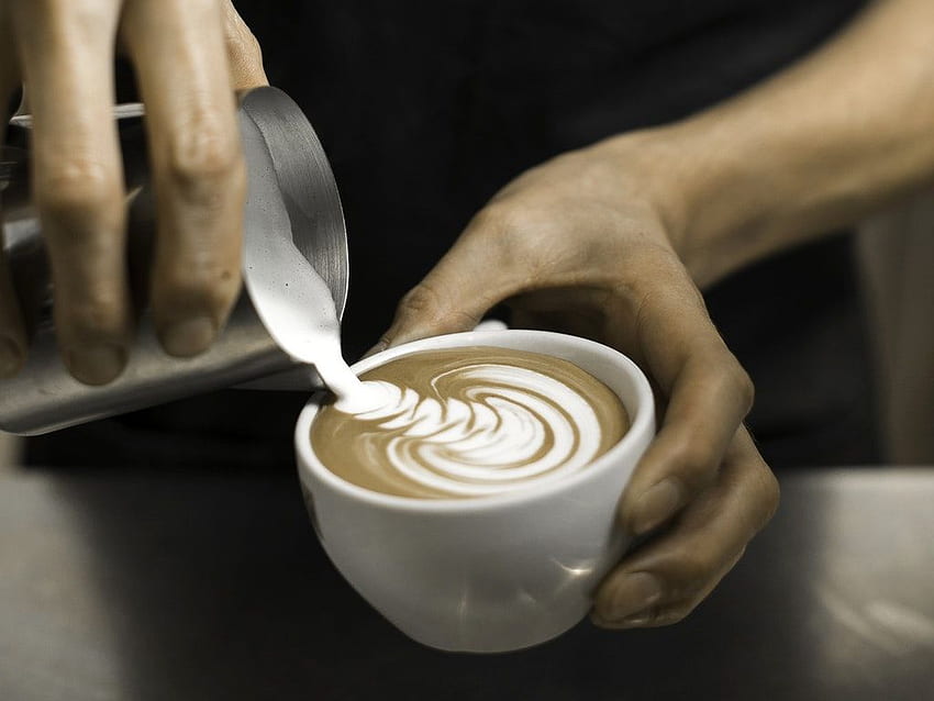 Caffe Latte Arte e , Barista Sfondo HD