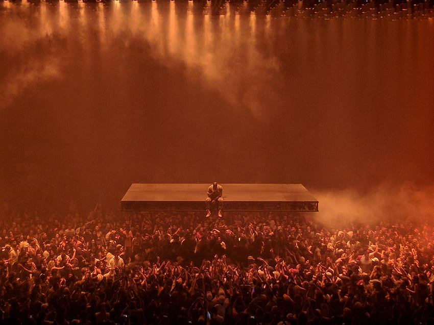Kanye West Floating Platform, Kanye West Concert HD wallpaper