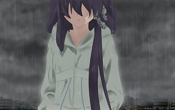 1600x2560 Anime Girl, Crying, Profile View, Sad, anime girl sad