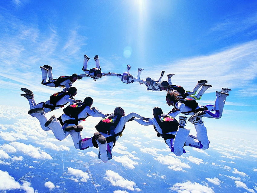 Aerial Photography Of Skydiver Background, Pictures Of Skydiving, Sky,  Parachute Background Image And Wallpaper for Free Download