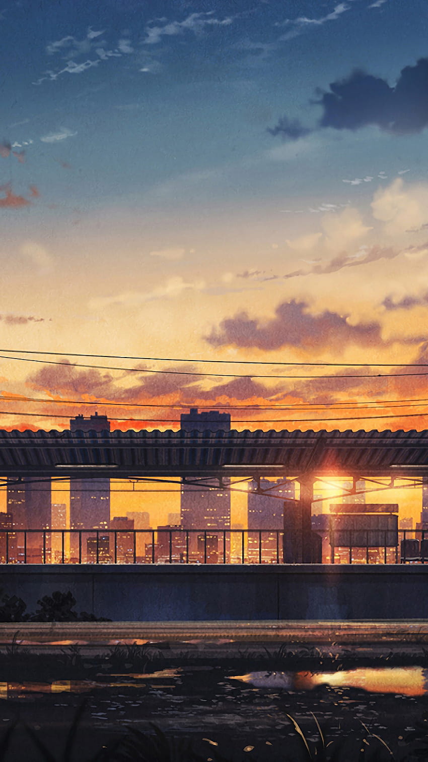 Anime scenery sunset HD wallpapers | Pxfuel