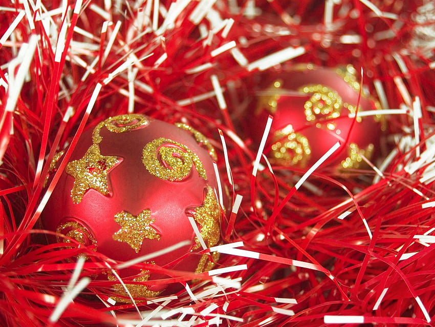 Holidays, New Year, Decorations, Christmas, Tinsel, Balls HD wallpaper