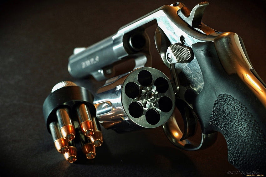 Revolver firearm drum cartridges weapon pistol ammo ammunition HD wallpaper