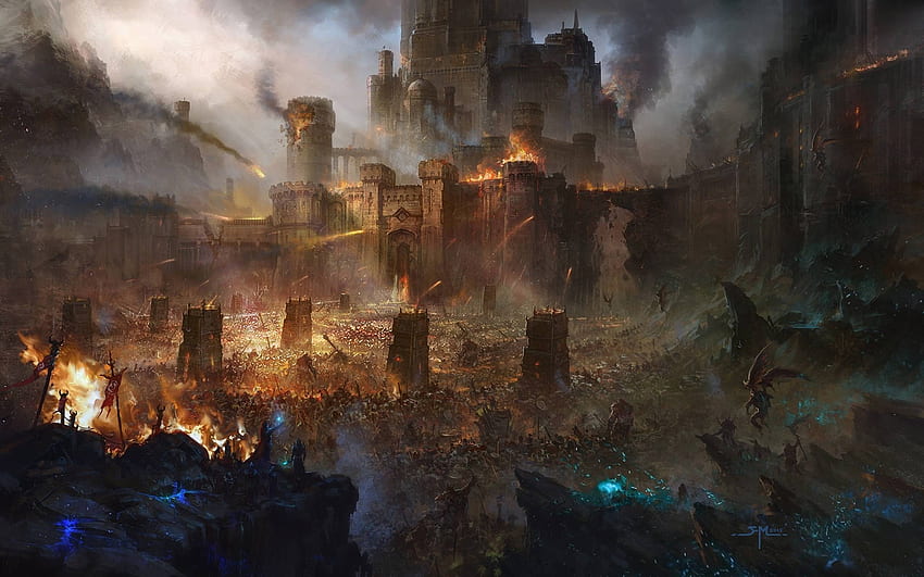 Fall of Gondolin HD wallpaper