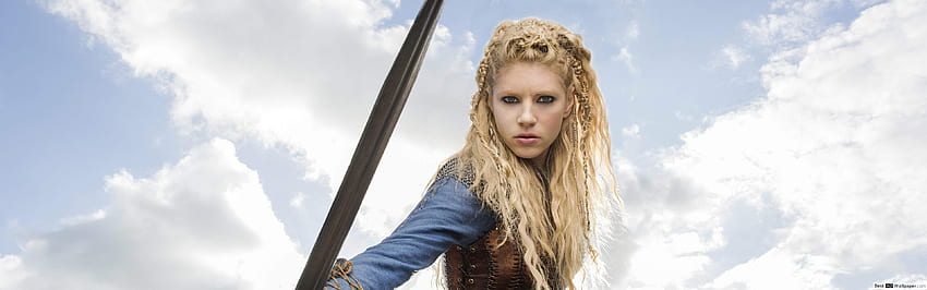 Vikings 시리즈 - Lagertha, 아름다운 바이킹 소녀 HD 월페이퍼