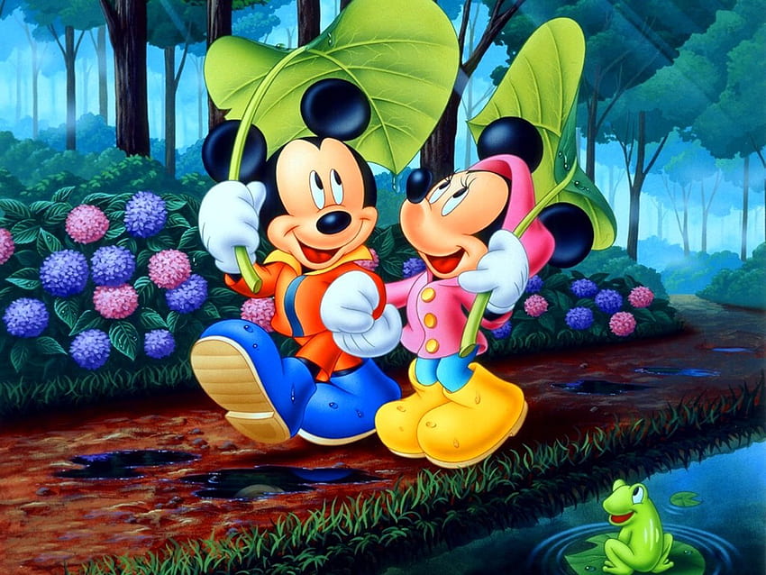 Mickey und Minnie Mouse Computer, Mickey Mouse Ostern HD-Hintergrundbild