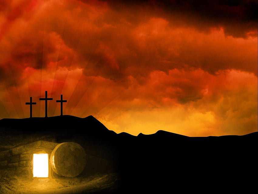 Religious Easter Background, Easter Cross HD wallpaper