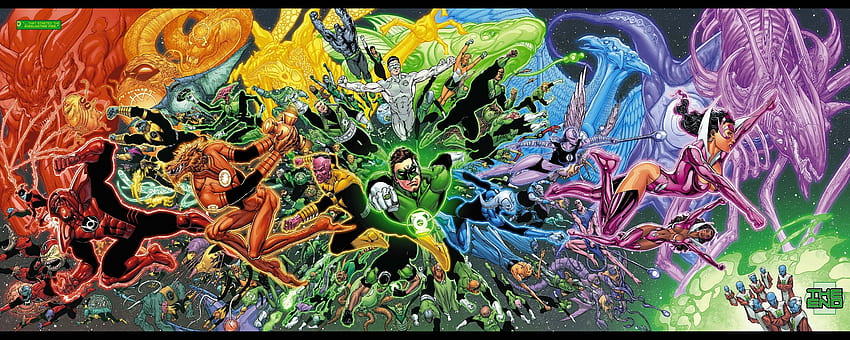 Green Lantern Corps and Background , Lanterns DC HD duvar kağıdı
