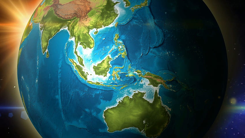 글로브, 인도네시아 지도 HD 월페이퍼