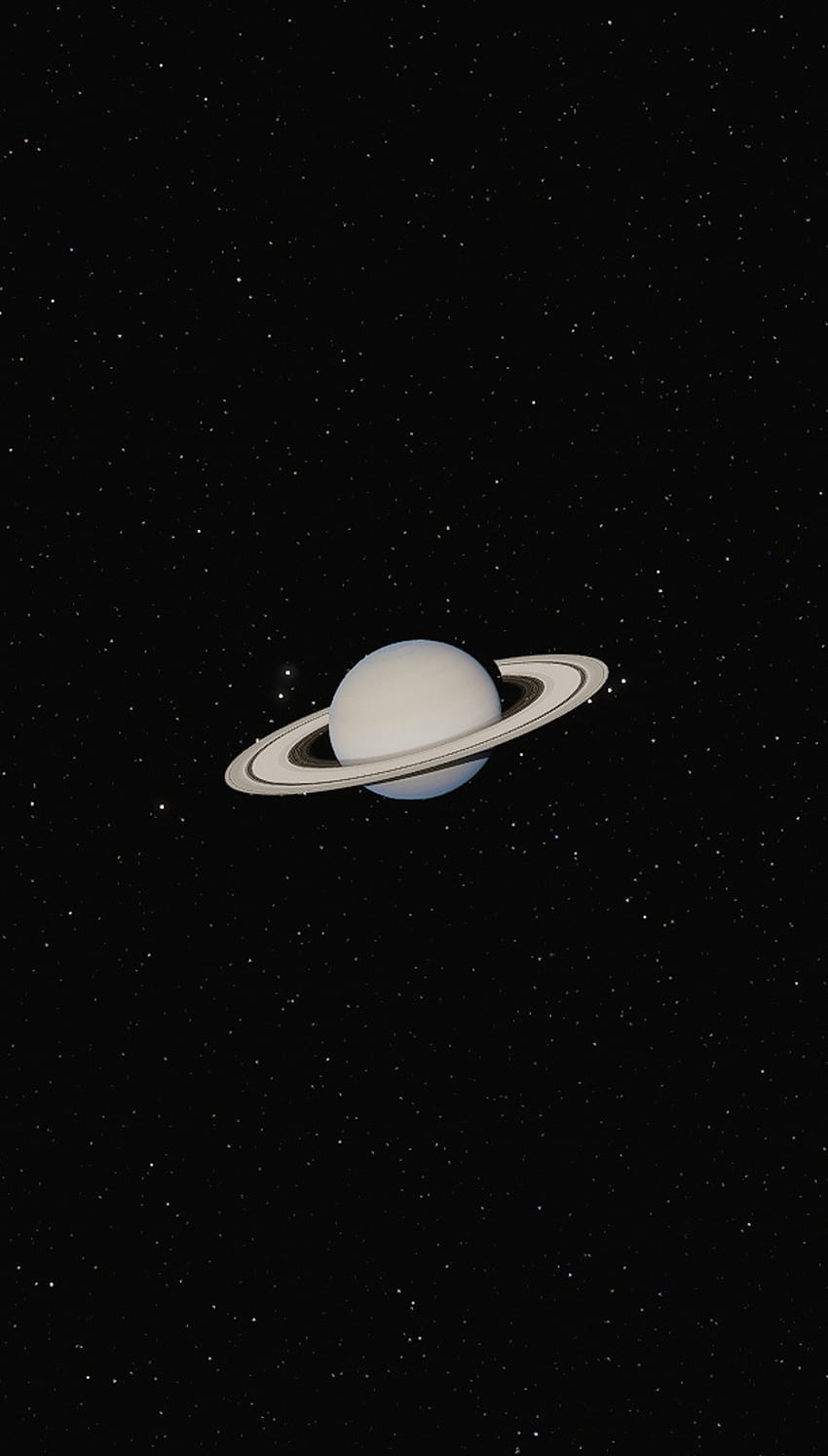 Сатурн и неговите луни, небе, минимум, луна, слънчева система, планета, космос, звезди, галактика HD тапет за телефон