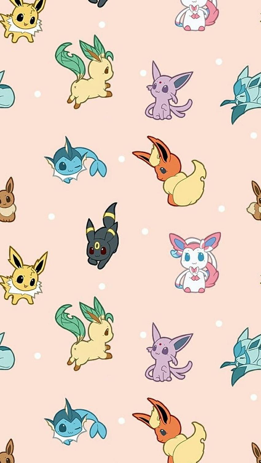 Pokemon, Eevee, And Cute - Cute Pokemon Phone Background -, Cute Eevee Evolutions HD 전화 배경 화면