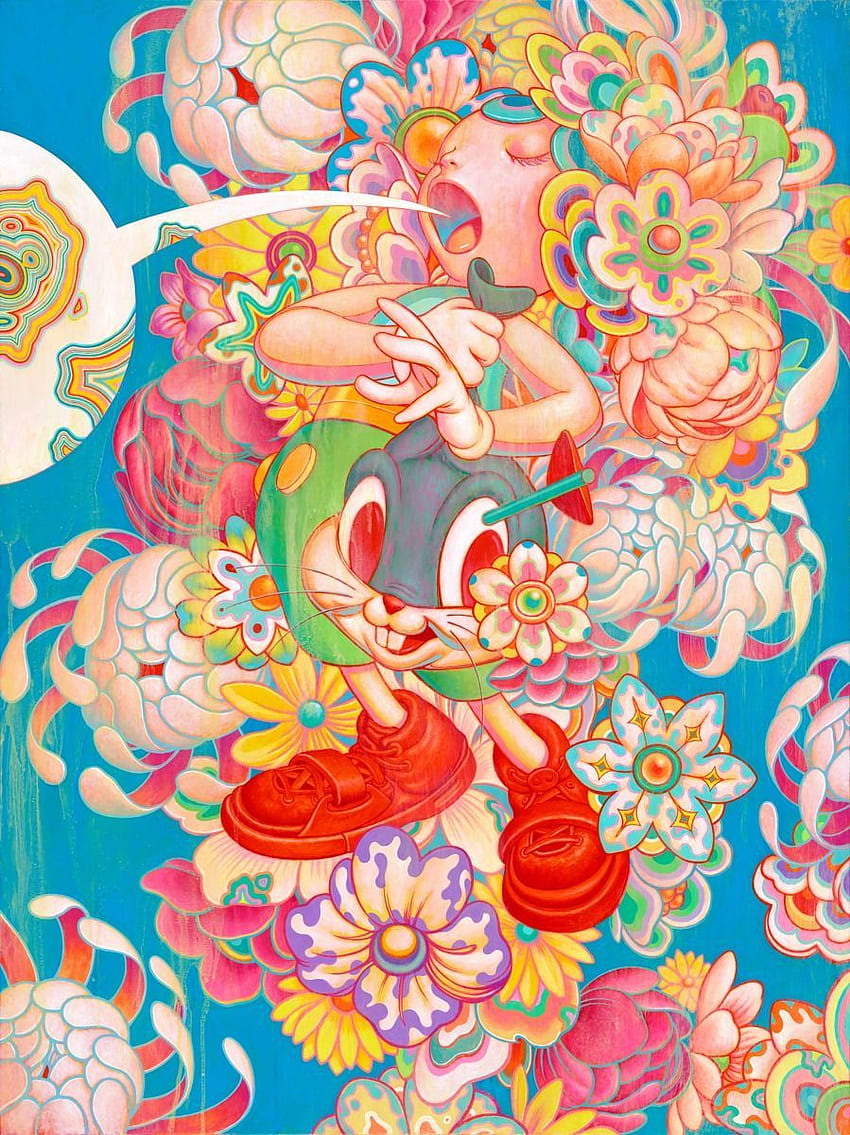 Pintura: James Jean - Bouquet (Arte original de Takashi Murakami). James jean, Arte, Escuela de artes visuales fondo de pantalla del teléfono