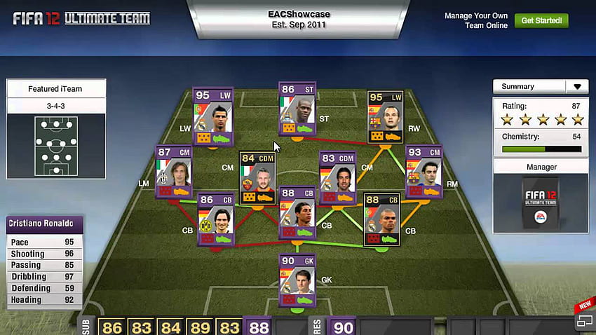 FIFA 12 - Ultimate team - Euro 2012 Team of the tournament review featuring iMOTM Ronaldo! HD wallpaper
