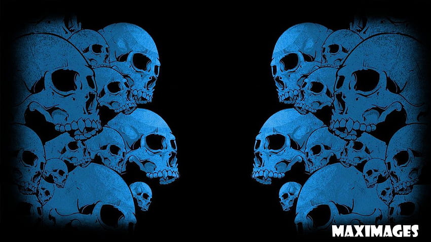 Blue Skull за Android, Horror Skull HD тапет