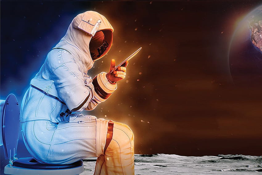 Die NASA möchte Ihre Ideen für die Entwicklung der besten Toilette für den Mond hören, NASA Moon Astronaut HD-Hintergrundbild