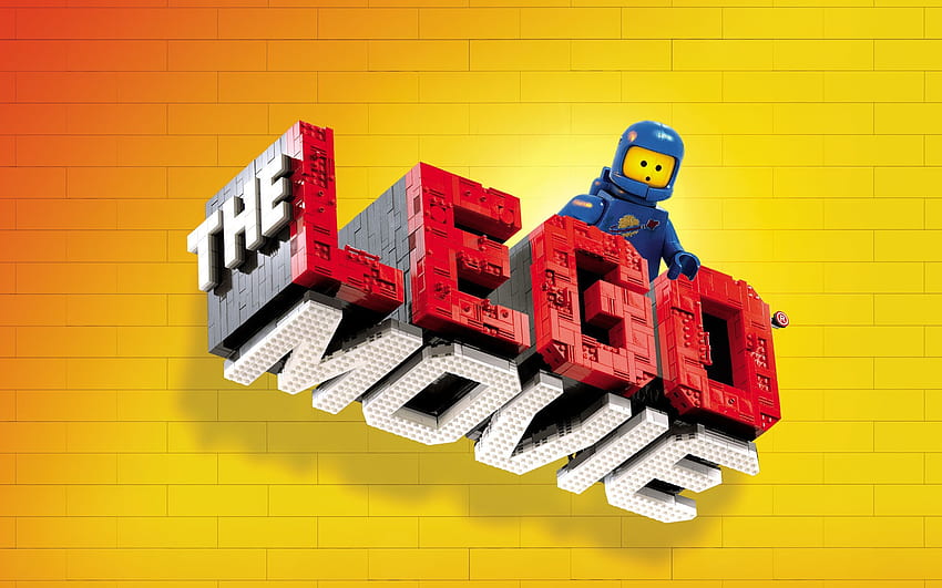 Логото на видеоиграта Lego Movie със синия класически космонавт HD тапет