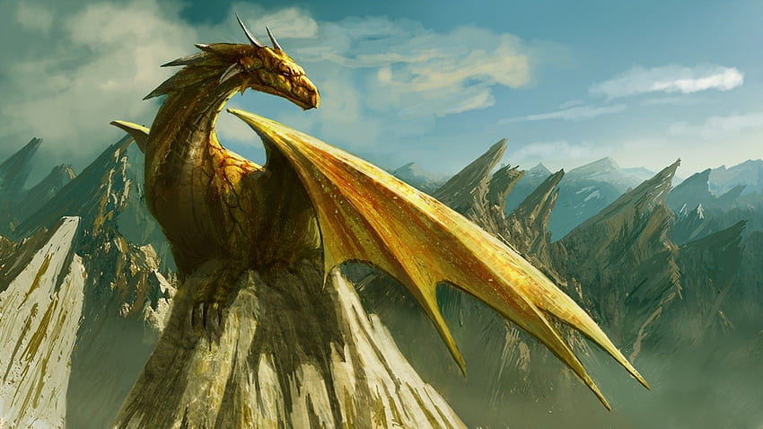 Fantasy Dragon, Golden Dragon HD wallpaper | Pxfuel