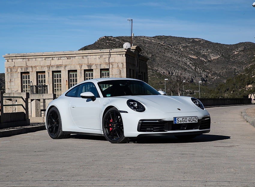 Porsche 911 4S (Couleur : Carrara White Metallic) Avant Trois Fond d'écran HD