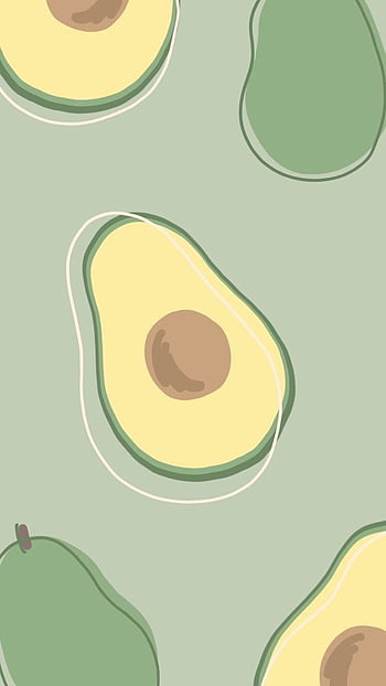 Download Avocado Icon On A Green Background Wallpaper | Wallpapers.com