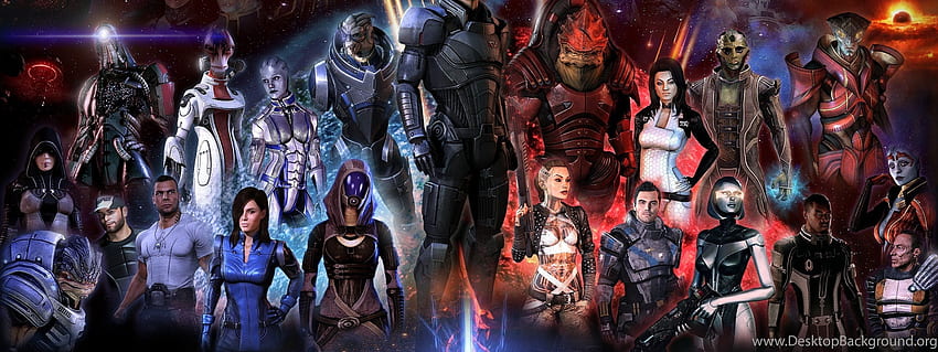 Mass Effect, Video Game, Mass Effect 2, Mass Effect 3 . Latar Belakang, Mass Effect Dual Monitor Wallpaper HD