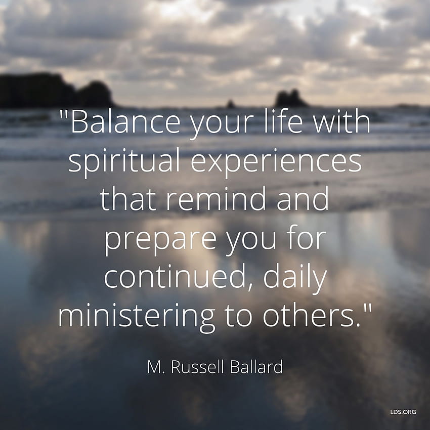Balance Your Life, LDS Quote HD phone wallpaper