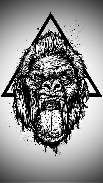 Tattoo uploaded by Mitchell BorregoOcallaghan  King Kong illustration  piece gorilla king crown kingkong  Tattoodo